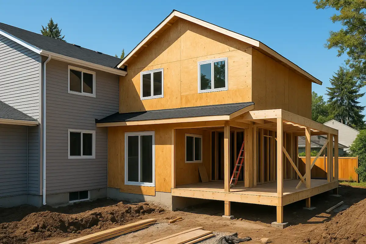 Home addition seamlessly integrated with existing architecture