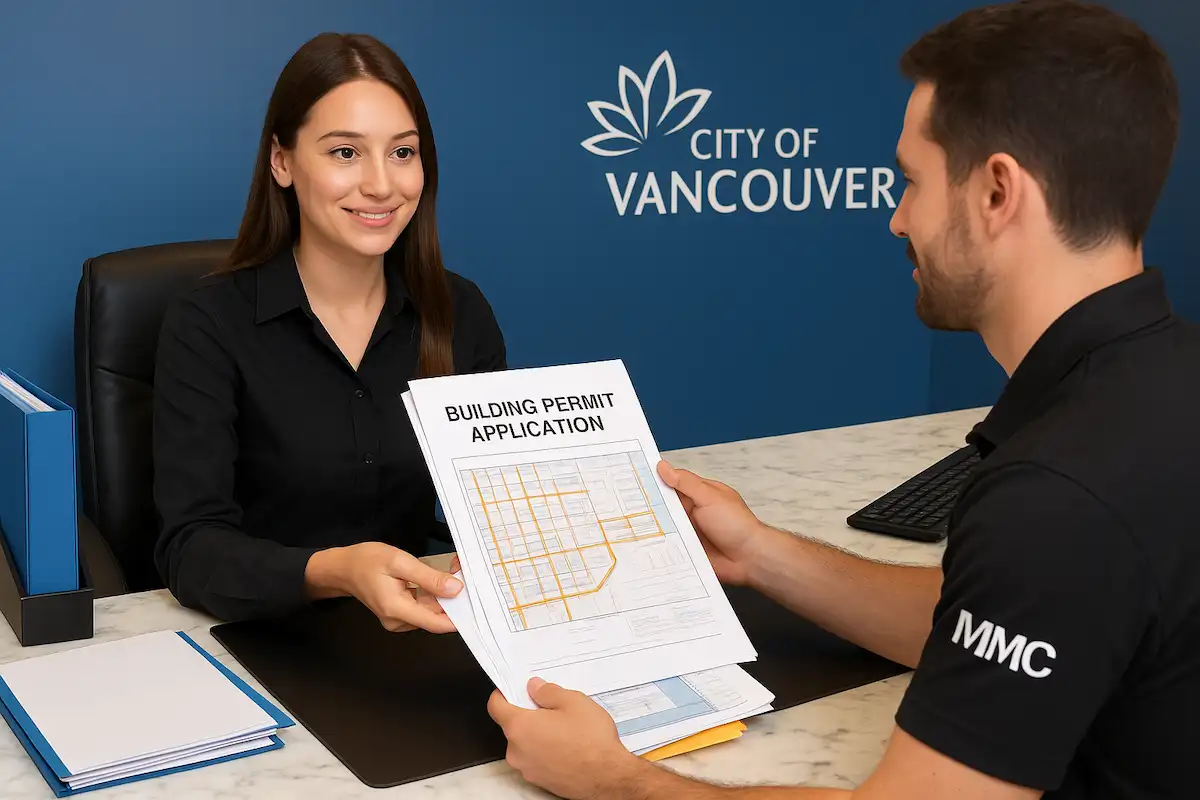 Architectural drawings and municipal permit application