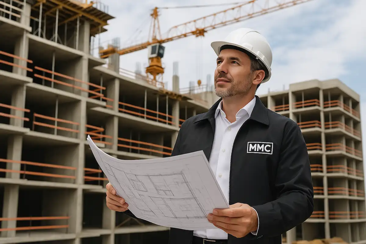 Site superintendent coordinating trades on a job site