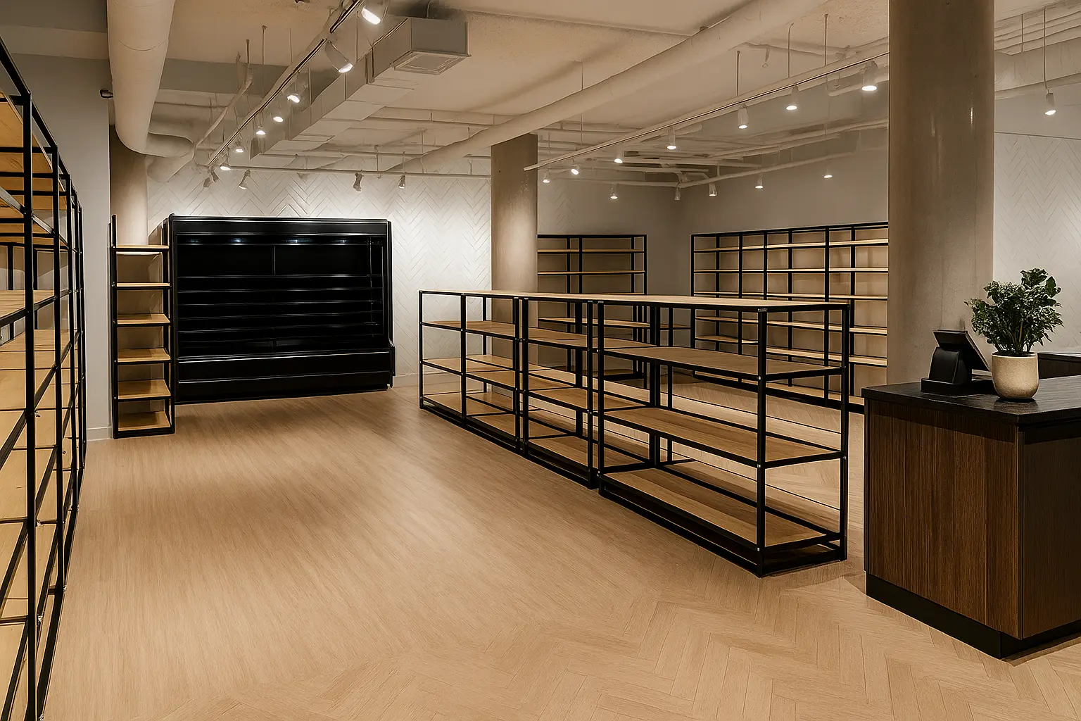 Modern Metro Contracting commercial fit-out — retail/office interior in Vancouver